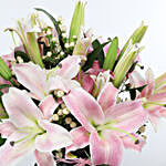 Stylish Box Of White Lilies & Chocolates