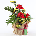 Red Roses Personalised Jute Wrapped Vase