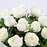 Elegant Pristine White Roses Bouquet