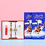 Premium Lindt Chocolates & Rakhi Set