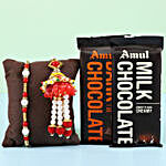 Fancy Rakhis With Amul Dark & Milk Chocolates