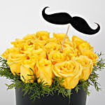 Yellow Roses Arrangement & Meenakari Rakhi