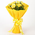 Yellow Roses Bouquet & Designer Rakhi