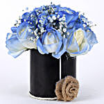 Exquisite Blue Roses & Pearl Rakhi