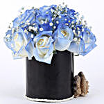 Exquisite Blue Roses & Pearl Rakhi