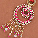 Fancy Pearl Lumba Rakhi- Pink