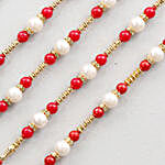 Four Gorgeous Red & White Beads Rakhis