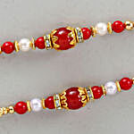 Set Of 2 Auspicious Pearl & Beads Rakhis