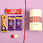 Designer Rakhi & Cadbury Chocolates Combo