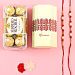 Pearl Rakhi Set & Ferrero Rocher Box