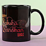 Happy Raksha Bandhan Black Mug & Rakhi