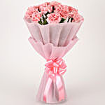 Pretty Pink Carnations Flower Bouquet