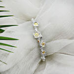 Floral Detailed Silver Bracelet