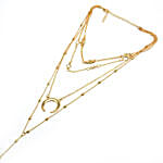 Layered Y Chain Gold Necklace