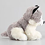 Adorable Grey & White Dog Soft Toy
