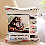 Personalised YouTube Anniversary Cushion