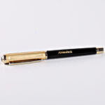 Personalised Black & Gold Body Roller Pen