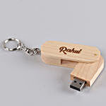 Personalised Wooden Keychain Pendrive
