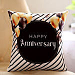 Quirky Happy Anniversary Printed Cushion