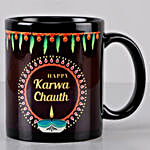 Happy Karwa Chauth Black Mug