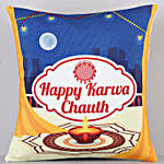 Happy Karwa Chauth Printed Cushion