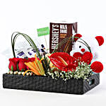 Perfect Gift Hamper- Exotic Flowers & Goodies