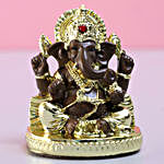 Diwali Greetings With Gold Plated Ganesha Idol