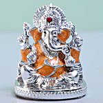 Silver Plated Ganesha Idol- Orange