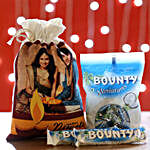 Bounty Chocolates & Personalised Gunny Bag