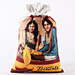 Personalised Diwali Gunny Bag & Chocolates