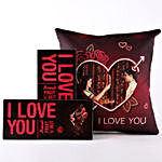 I Love You Cushion Amul Chocolates Combo