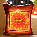 Personalised Diwali Name LED Cushion