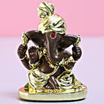 Gold Plated Ganesha Idol & Almonds Combo