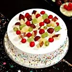 Fresh Fruit Vanilla Cake- Half Kg