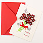 Thank You Red Bouquet Greeting Card