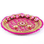 Karwa Chauth Special Pink Thali Set