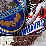 Basket Of Chocolates & Cookies
