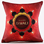 Diwali Wishes LED Cushion & Diyas
