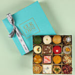Delicious Exotic Mithai In Blue Box- 16 Pcs