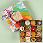 Tempting Exotic Mithai In Multicolored Box- 16 Pcs