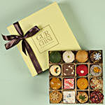 Assorted Exotic Mithai In Pastel Green Box- 16 Pcs