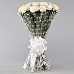 White Carnations Graceful Bouquet