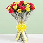 Pink Carnations & Yellow Roses Bouquet
