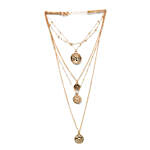 Gold Plated Coin Charm Necklace