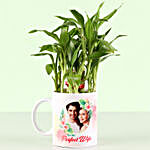 Personalised Two Layer Bamboo Plant For Wife