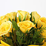 Yellow Roses Bouquet & Diyas