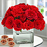 All Red Flower Vase Warm Wishes
