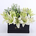 Box Of Elegant White Asiatic Lilies