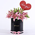 Love You Pink Asiatic Lilies Box