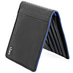 Men's Bi-Fold Black & Blue Wallet